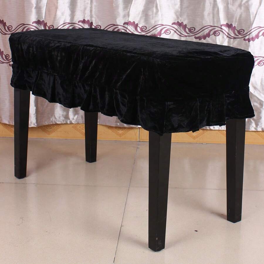 Vỏ bọc ghế đàn piano Vỏ bọc ghế đàn piano bằng nhung, Tấm phủ bụi bảo vệ ghế đơn & đôi cho ghế đẩu đàn piano, có nhiều màu sắc - Nhiều màu - Xem 1
