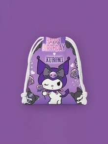 Drawstring Pouch Cartoon Small Cloth Bag Storage Bag Party Favors Canvas Gift Bag - Blue - View 5