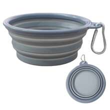 1 Pc Collapsible Dog Bowl 350ml, Travel Dog Water Bowl With Buckle, Silicone Portable Dog Food Bowl Suitable For Cat And Dog Walking, Hiking, Camping Water Bottle Camping