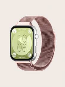 1入金屬米蘭網環帶，適用於華為手錶Fit 3女性/男性不鏽鋼網狀磁性可調節帶 - Huawei Watch Fit 3 - 查看 9