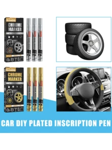 Rayhong DIY Car Plating Marking Pen, Convenient Car Tire Graffiti Coloring Paint Tool, 3 Pens/Box - Multicolor - View 7