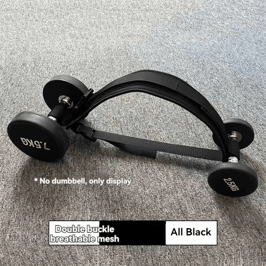 1入專業強化訓練臀橋帶，男女皆宜，舉重與臀部保護輔助，瑜伽與家庭運動推帶啞鈴臀部推腰帶，健身輔助器材 - 黑色 - 查看 1