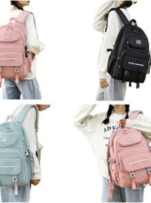 Women Fashion Backpacks - Màu hồng gỉ - Xem 2