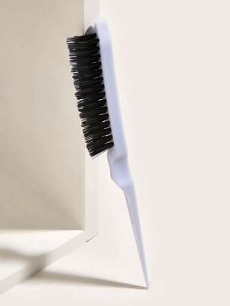 1pc Edge Control Brush  Brush Hair Style Rat Tail Comb Fluffy Tip Ponytail Comb For Women, Men And Kids, Anti-Tangle Wet Hair Hair Brush For Thick And Curly Hair Or Hair Extensions With Knotted Tips, Suitable For All Hair Types, Hair Brush, Comb, Hair Tools, Hair Products And Accessories For Barber Salon Beauty Travel Essentials