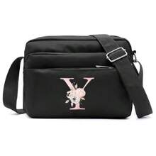 Bolso De Hombro Para Mujer Con Patrón De Letras, Elegante Y Conveniente Para Actividades Al Aire Libre Bolso De Teléfono Bolso Mensajero Bolsa De Varias Capas Monedero Para Mujer Útiles Escolares Para La Habitación De Residencia Universitaria Bolsa Vintage Estilo Bandolera Correa Geométrica Bolso Cruzado En El Pecho Para Mujeres Regalo