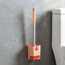 1pc Wall-Mounted Toilet Brush No Blind Spot Cleaning Toilet Toilet Household Cleaning Brush With Drain Tray Set