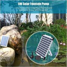 Solar Powered Fountain Pump With Led Light Water Fountain Panel For Garden Pool - Multicolor - View 9