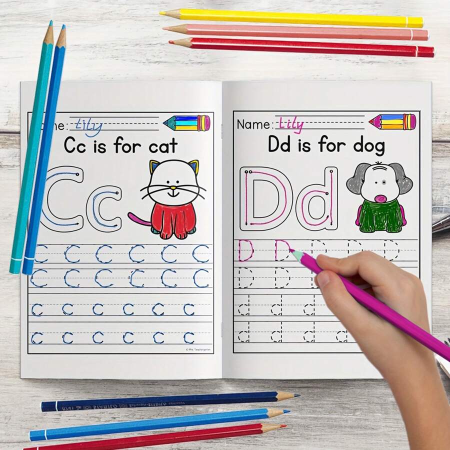 1pc ABC Tracing Workbook, Handwriting Practice For Uppercase And ...