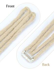 3PCS Clip In Dreadlock Extensions, 12 Strands Soft 24 Inch Synthetic Clip-In Dreads, Handmade Crochet Hair 0.6cm Dread Extensions
