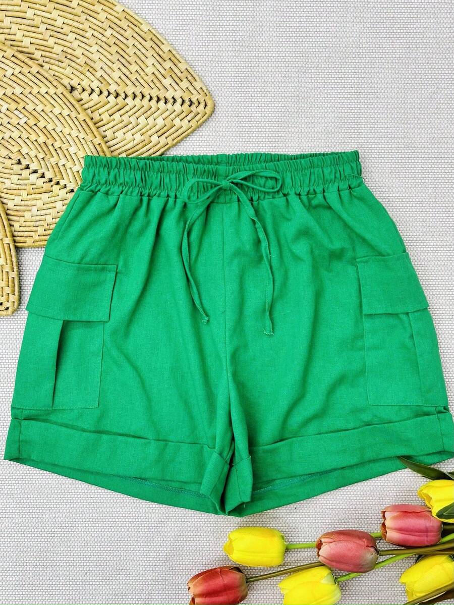 Women Shorts - 綠色 - 查看 1