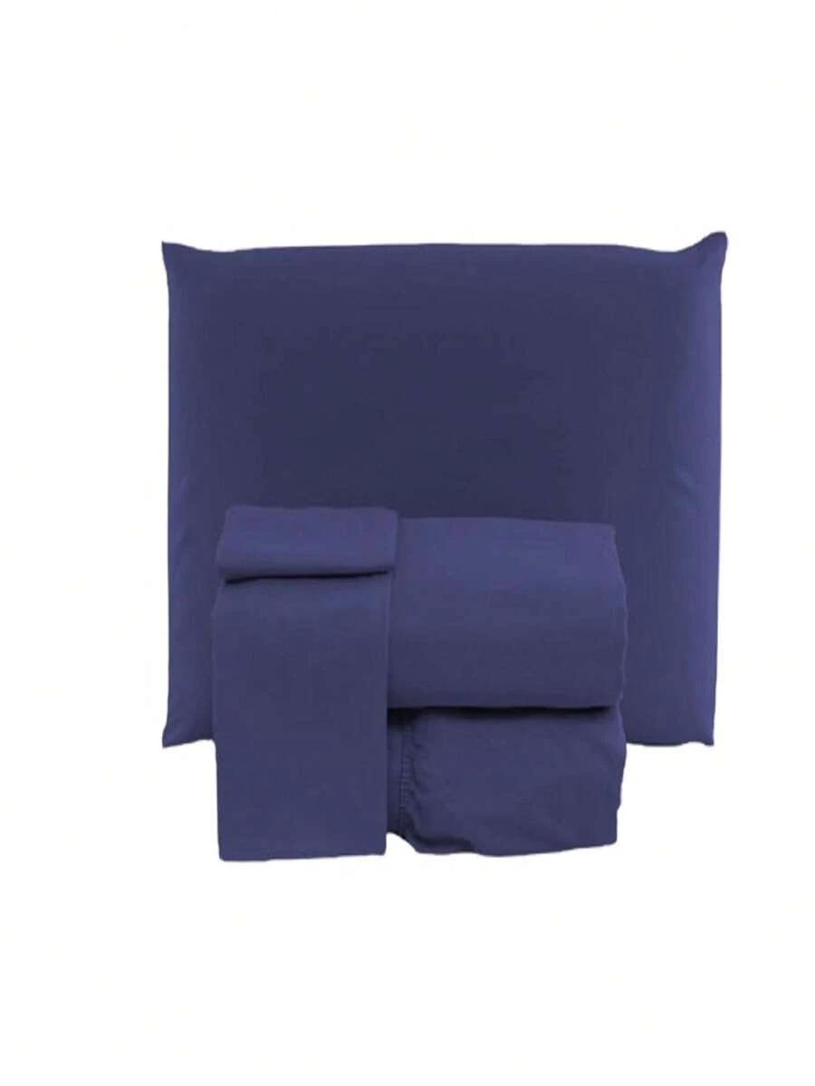Sheet Sets With Pillowcases - Màu xanh hải quân - Xem 1