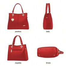 AMIARYA Women Top Handle Bags - Red - View 4