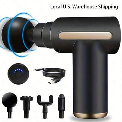 720 Key Fascia Massage Gun, 1200mAh USB Rechargeable, Updated Muscle Relaxation Massager Instrument With 4 Massage Heads And 6 Speeds, Suitable For Office Workers To Relieve Long Sitting, Athletes And Fitness Enthusiasts To Relax After Training