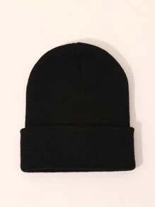 Infant Boys' Or Girls' Simple Knitted Beanie Hat, Warm Cap For Spring, Autumn And Winter