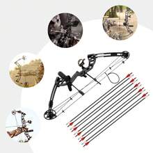 Compound Bow And Arrow Adult Recurve Bow, 30-60Lbs Right Hand Hunting Bow Archery Bows, Archery Arrows For Compound Bow Fishing Combo Kit For Enthusiasts, Beginners And Intermediate Archers - Black - View 6