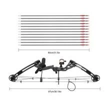 Compound Bow And Arrow Adult Recurve Bow, 30-60Lbs Right Hand Hunting Bow Archery Bows, Archery Arrows For Compound Bow Fishing Combo Kit For Enthusiasts, Beginners And Intermediate Archers - Black - View 2