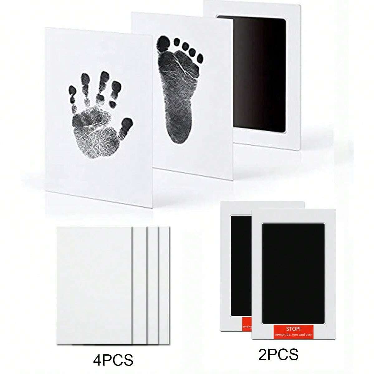 Baby Hand And Footprint Ink Pad, Clean Touch 2pcs Ink Pad Set For Baby