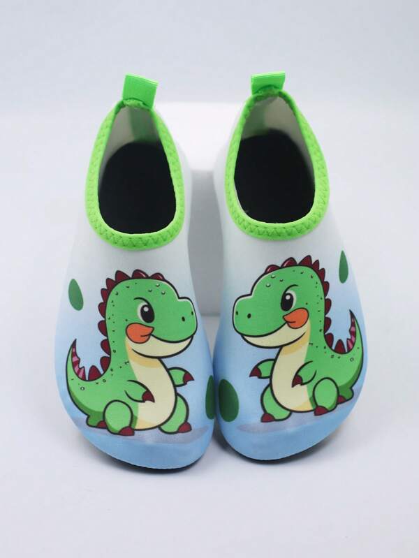1 par de zapatos de agua para niños de verano, zapatos para yoga, zapatos antideslizantes y transpirables para playa, zapatos de entrenamiento con diseño de dibujos animados