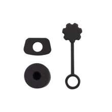 Juego de 3 tapas anti-derrames de silicona con pajita, tapa a prueba de fugas, ideal para cocina, regalo de Navidad - Multicolor - Ver 14