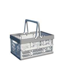 1入摺疊式便攜式野餐籃，蔬果籃，超市購物手提袋