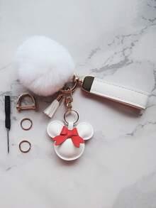 1 pieza Llavero de bola de pelo con colgante para bolso o coche - bola de pelo - Ver 12