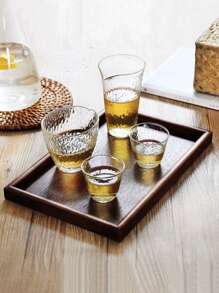 1 khay gỗ hình chữ nhật màu cà phê, thích hợp đựng thực phẩm, bánh, salad, trái cây, sushi, đồ uống, bít tết, pizza khay đựng bằng gỗ nguyên khối, đĩa tráng miệng quán cà phê sang trọng và hấp dẫn, khay đựng trà gia dụng, đĩa đựng bánh mì và đồ ăn nhẹ, khay đựng cốc phủ sương có kết cấu rõ ràng - Nhiều màu - Xem 4