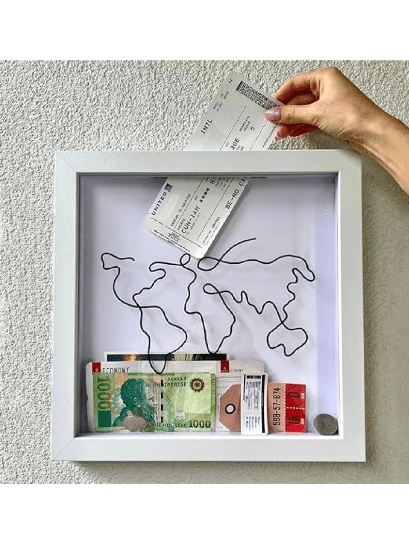 Postcard Storage Box, Travel Ticket Organizer, Picture Frame Storage