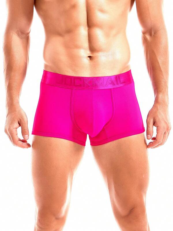 JOCKMAIL 1 pieza Calzoncillos tipo bóxer de malla transpirable para hombre JOCKMAIL, ropa interior de hombre deportiva y colorida para fitness