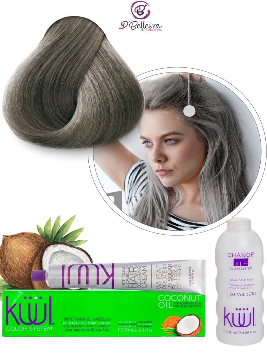Kuul Color System Tinte Permanente para el Cabello Enriquecido con Óleo de Coco 90ml Elige la Variante - 9.9 RUBIO PLATINO - Ver 1