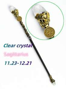 12 Zodiac Elegant Handmade Crystal Magic Wand, Suitable For Witches And Wizards Role-Playing - 30cm/11.8inch - View 20