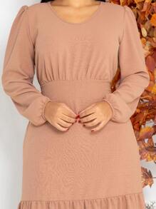 Women Dresses - 卡其色 - 查看 4