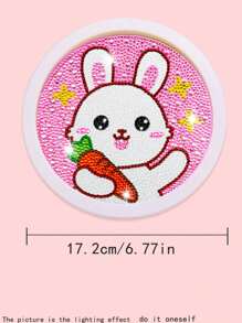 1入組兔子圖案DIY鑽石畫