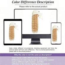 Gorras pelucas con extensiones de cabello ondulado y rizado estilo bob corto, alas ajustables con extensiones cortas, pelucas sintéticas de reemplazo de cabello para mujeres - Champán - Ver 7