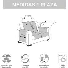 Ecommerc3 1 Seater/Relax Armchair Cover Maximum Comfort And Complete Fit - Cover For 1 Seater Armchair And Relax Armchair - Black - View 3