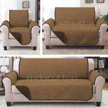 Pack de 3 Protectores para Sala Doble Vista Capitonado Pinsonic a cuadros de Alta Calidad Sin Hilo, Protector de Sofá Reversible y Resistente, Diseño Elegante y Sofisticado, Ideal para Sofás de 3 Piezas, Confort y Estilo para tu Sala, Protector Impermeable y Resistente al Desgaste, Fácil de Instalar y Mantener, Perfecto para Hogares con Niños o Mascotas, Material Suave y Duradero, Protección Extra contra Manchas, Rasgaduras y Derrames, Fundas Reversibles para Cambio de Estilo, Disponible en Varios Colores - Marrón Mocha - Ver 3