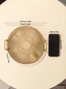 1pc New Arrival Light Luxury Snack Tray With Handles For Dried Fruits/Nuts - Grey - View 10