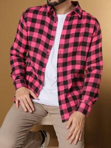 Men Shirts - Màu Hồng Tươi - Xem 1