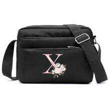 Bolso De Hombro Para Mujer Con Patrón De Letras, Elegante Y Conveniente Para Actividades Al Aire Libre Bolso De Teléfono Bolso Mensajero Bolsa De Varias Capas Monedero Para Mujer Útiles Escolares Para La Habitación De Residencia Universitaria Bolsa Vintage Estilo Bandolera Correa Geométrica Bolso Cruzado En El Pecho Para Mujeres Regalo