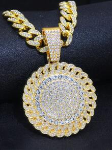 GuoShuang New Fashion Cool Men's Pendant, Versatile Hip-Hop Fully Studded  Necklace - Silver - View 10