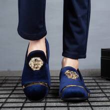 Men's Slip-On Loafers - Ideal Dress Shoes For Weddings, Tuxedos And Suits - 藍色 - 查看 2