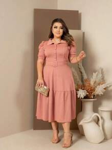 Women Dresses - Rusty Rose - View 5
