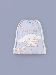 Drawstring Pouch Cartoon Small Cloth Bag Storage Bag Party Favors Canvas Gift Bag - Blue - View 10