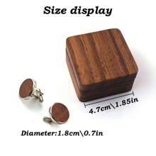 Boutons de manchette personnalisés, cadeau de marié, boutons de manchette en métal avec boîte en bois, boutons de manchette pour mariage, événement de soirée unique, cadeau commémoratif d'anniversaire de mari, fête des pères, cadeau exquis et significatif pour papa