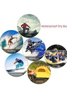 Bolsa impermeable para exteriores, bolsa impermeable para nadar, bolsa seca impermeable de PVC, bolsa impermeable a prueba de arañazos y resistente al desgaste para rafting, senderismo, camping, navegación, deriva, pesca, bolsas secas impermeables que se mantienen secas y protegidas - Multicolor - Ver 5