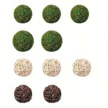 10pcs Artificial Moss Ball Set, Home Decoration And Landscape Simulation Ornaments - Multicolor - View 6