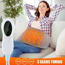 New Household Cross Border Home Therapy Heating Pad Electric Heating Blanket Heating Pad Small Electric Heating Blanket Heating Pad 10 Level Heating Family Gift - UK Plug(220-240V) - View 7