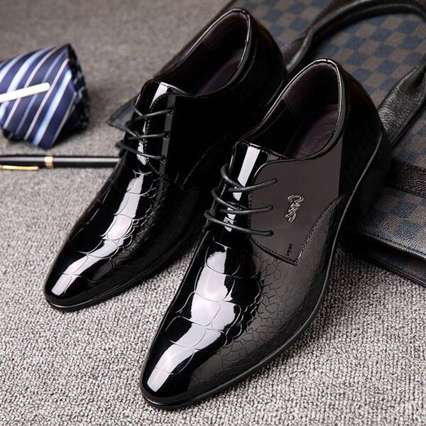 Plus Size Men's Business Casual Oxfords, Fashionable Breathable Comfortable Casual Shoes, Suitable For Weddings