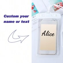 Personalized Customization Waterproof Phone Case, Casual Waterproof Phone Pouch Cellphone PVC Bag For Vacation Beach - White - View 1