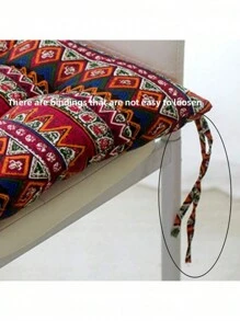 1pc Super Soft Thickened Cushion Linen Breathable Seat Cushion For Office Chair, Classroom, Student Desk All Year Round Use - Red - View 3