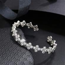 1 套简约时尚女士首饰套装，锆石镶嵌手链和戒指，节日礼物 - S61271 - 查看 23